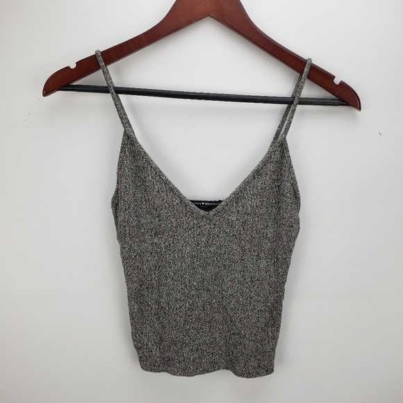 Brandy Melville Tops - Brandy Melville Knitted Spaghetti Strap Crop Top